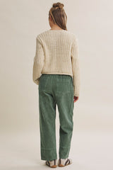 Confetti Speckled Chunky Knit Cardigan Cream
