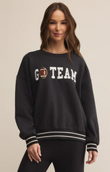 Oversized Go Team Sweatshirt Black Sand