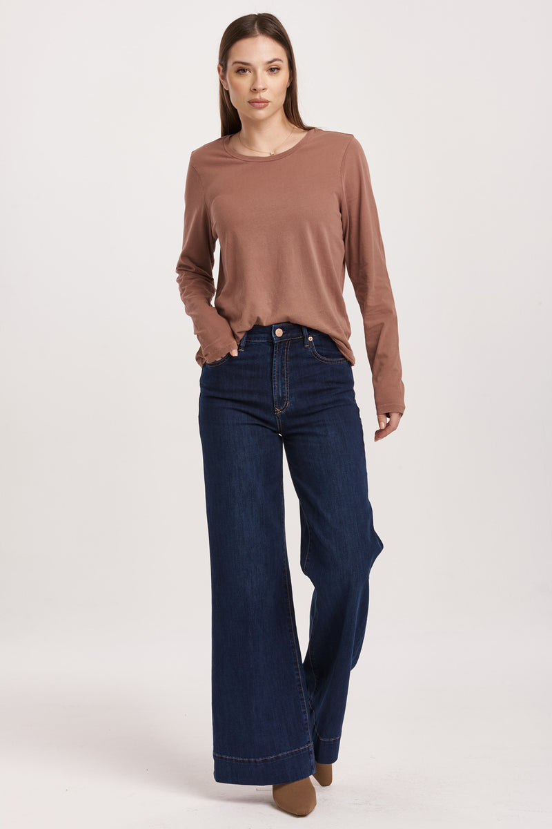 Fiona Wide Leg Super High Rise Clean Hem Jeans Star Demand