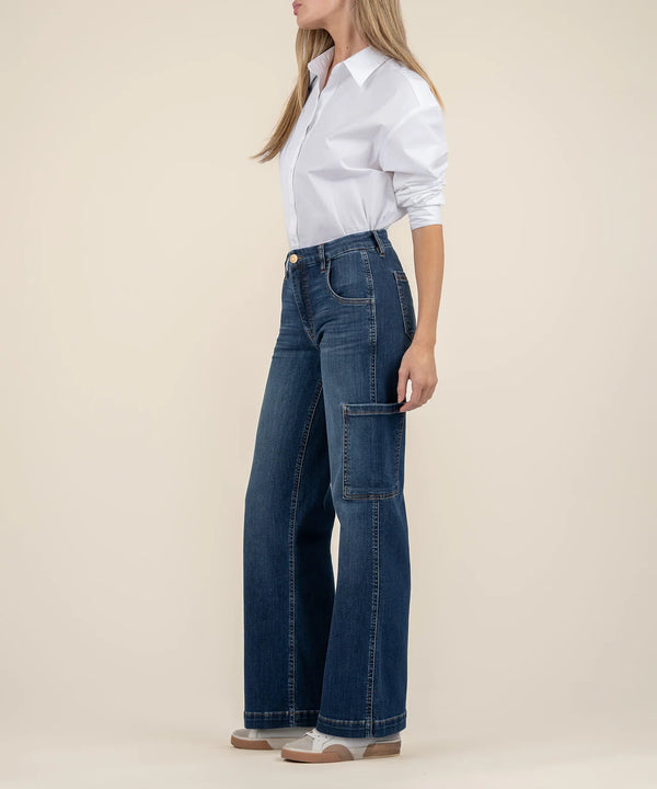 Jodi High Rise Wide Leg Front Carpenter Jeans Balance