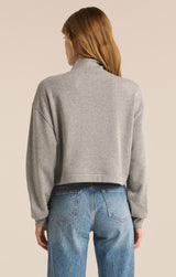 Feeling The Moment 1/4 Zip Sweatshirt Classic Heather Grey