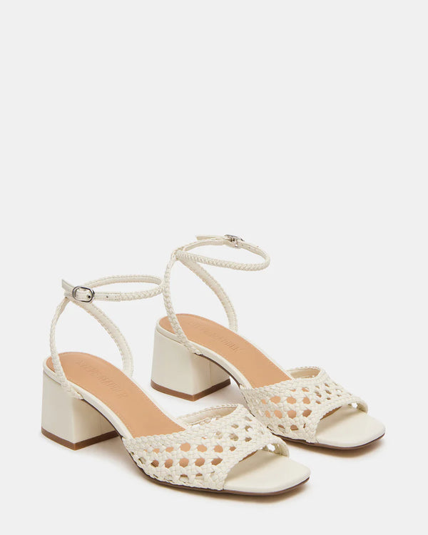 Soleil Heeled Sandals Bone