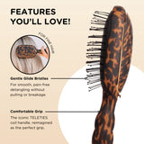 Teleties Hair Brush Tortoise Detangler - Fine Hair