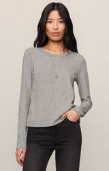 Junie Long Sleeve Tee Classic Heather Grey