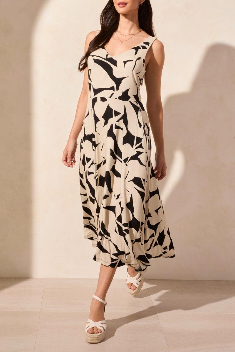 Sleeveless High Low Dress Safari