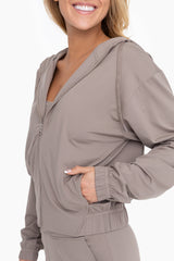 Flexcomfort Hooded Jacket Warm Grey