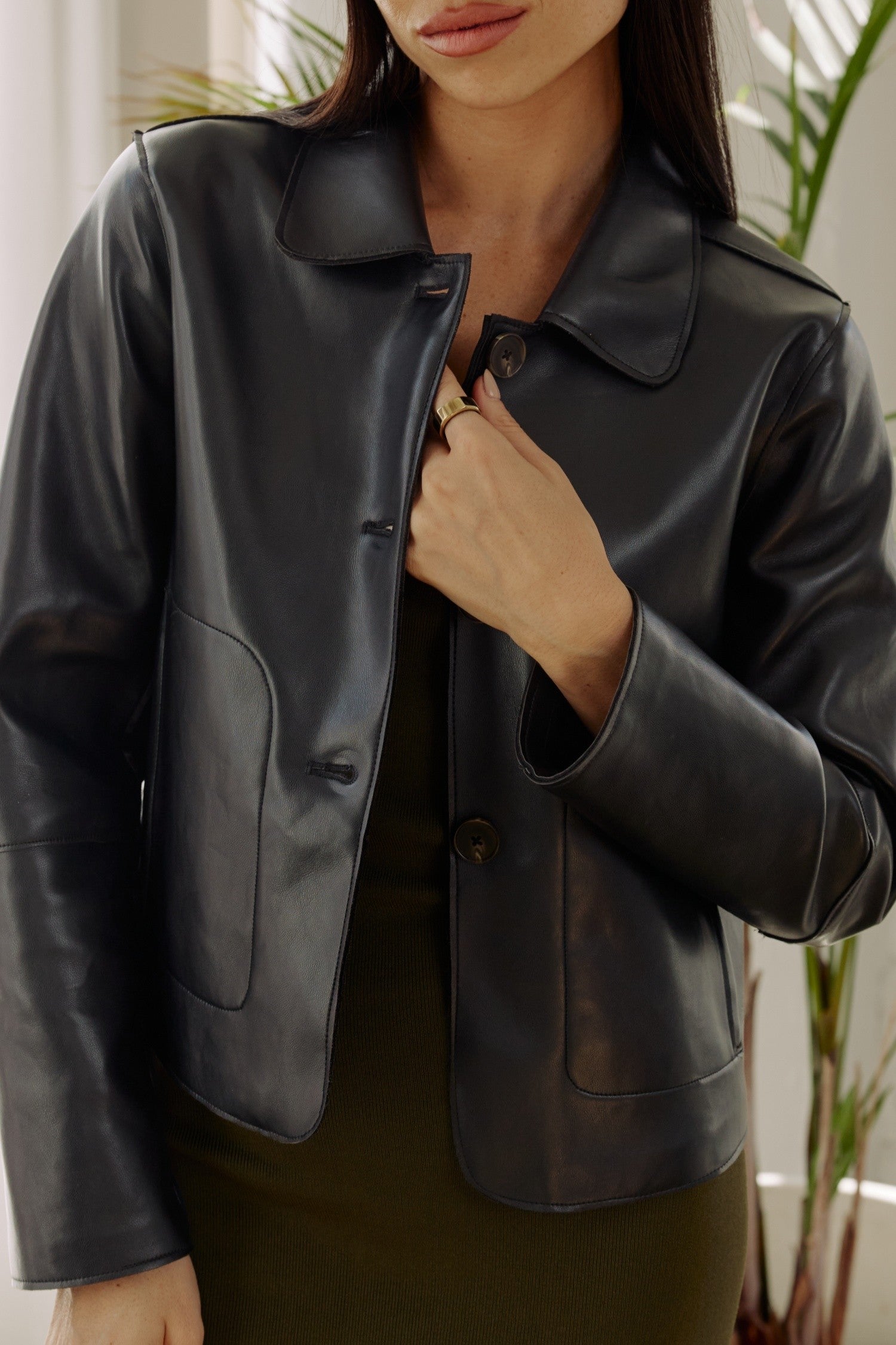 Nicolette Leather Jacket Black