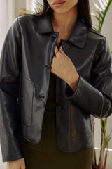 Nicolette Leather Jacket Black