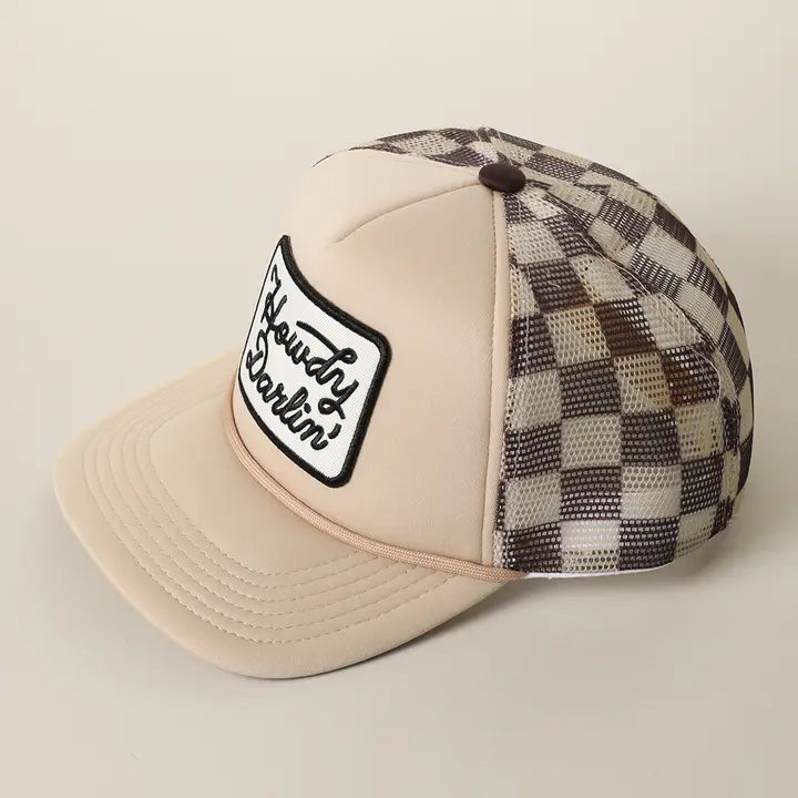 Howdy Darlin' Embroidered Patch Trucker Hat