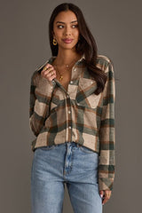 Lainey Flannel Shirt Tan