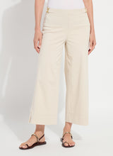 Nylah Detail Wide Leg Crop Pants Crisp Chino