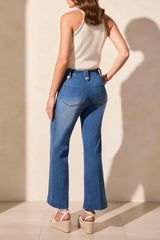Brooke Palazzo Flare Jeans Calypso Blue