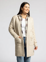 Avani Long Cardigan Heather Beige