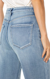 Stride High Rise Crop Wide Cut Hem Jeans Weir Canyon