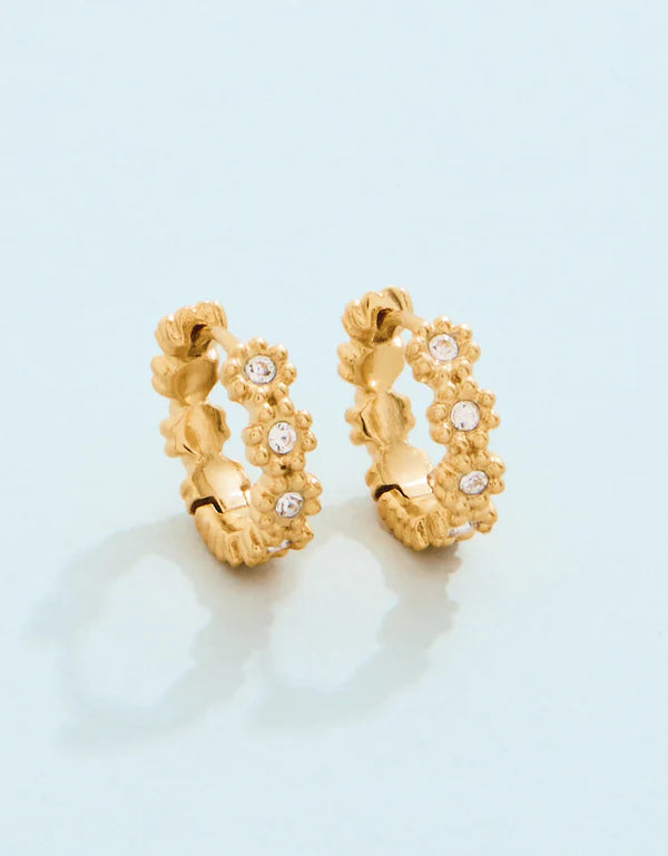 Floret Hoop Earrings - 15mm