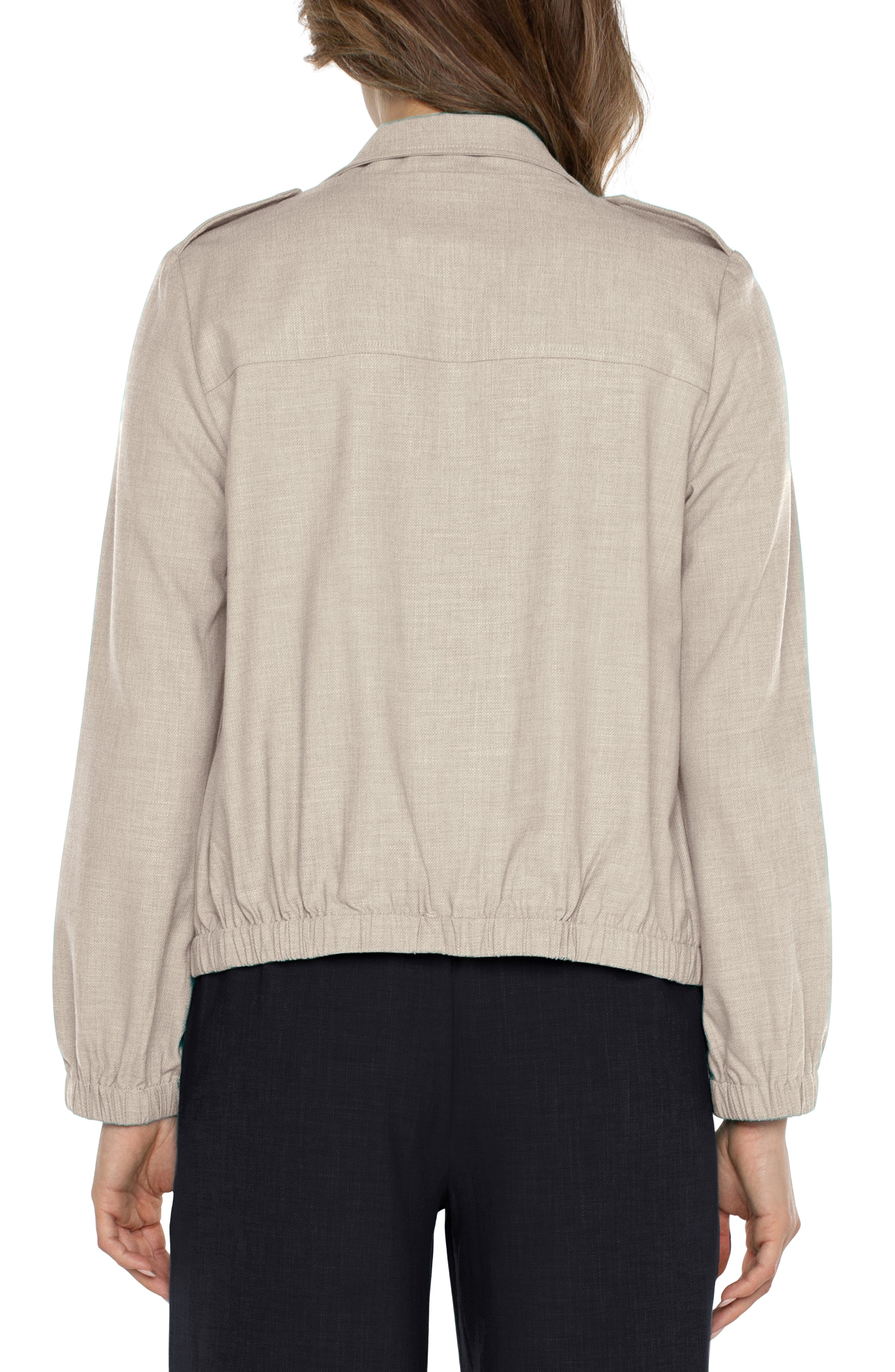 Utility Zip Up Jacket Dusty Tan