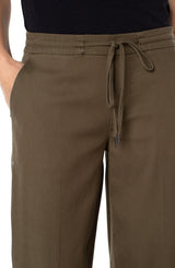 Kelsey Tie Front Culotte Pant Olive Grove
