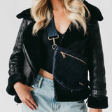 Suede Westlyn Woven Bum Bag Navy