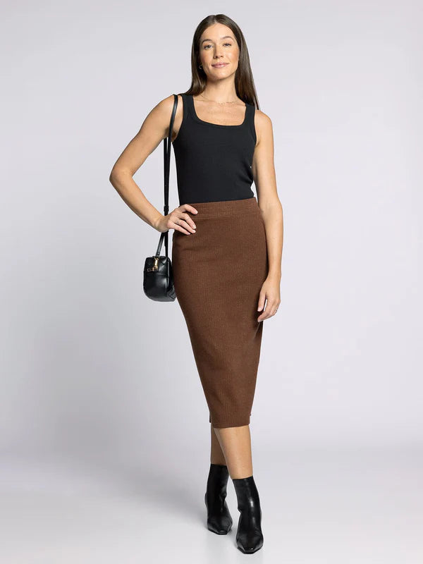 Misty Midi Skirt Brown