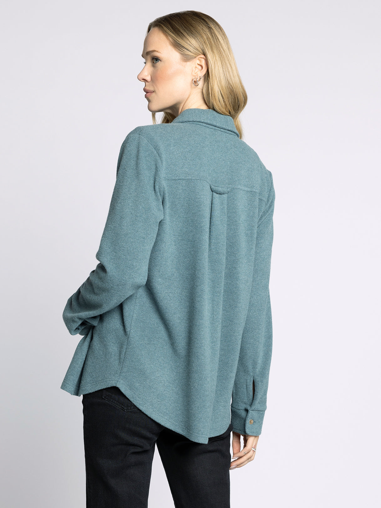 Cassian Button Up Shirt Spruce Heather
