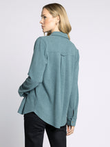 Cassian Button Up Shirt Spruce Heather