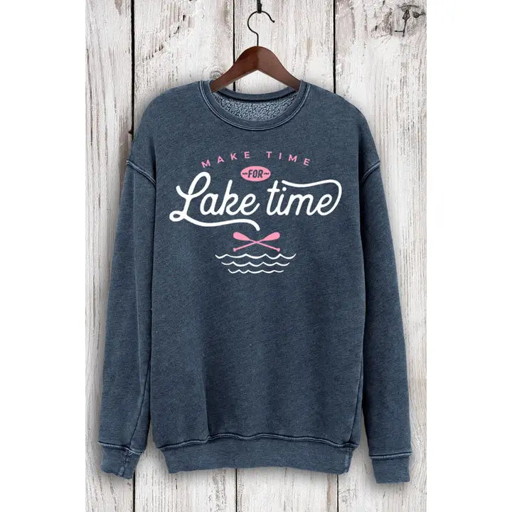 Make Time For Lake Time Mineral Sweatshirt Navy