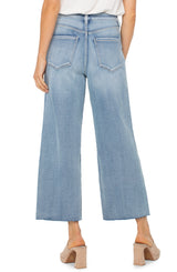 Stride High Rise Crop Wide Cut Hem Jeans Weir Canyon