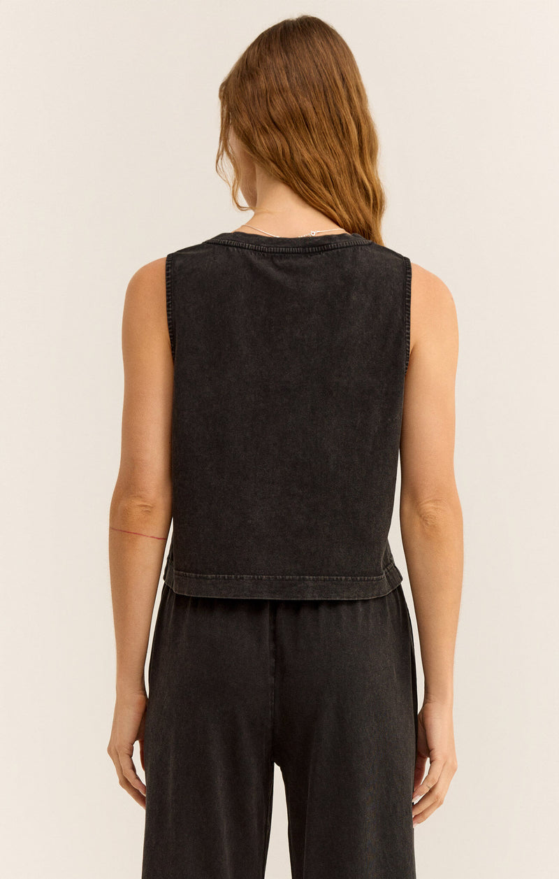 Sloane Vneck Tank Black