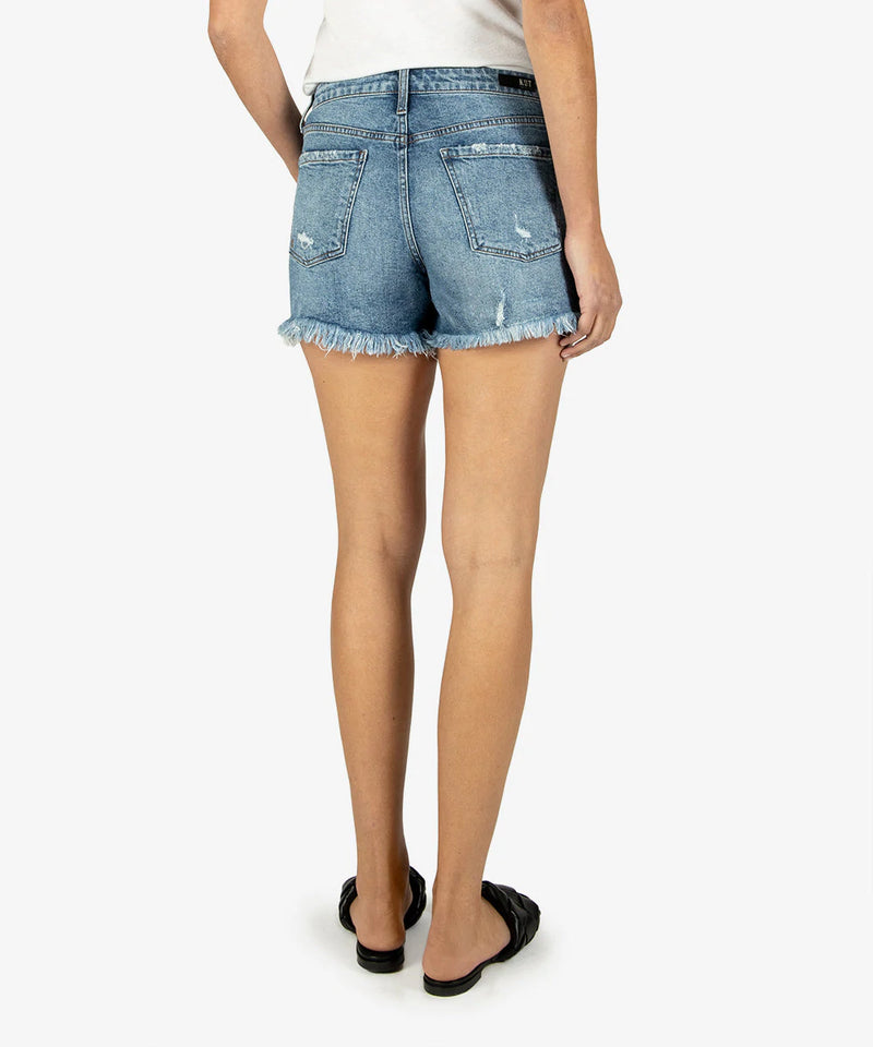 Jane High Rise Fray Hem Short Instruction