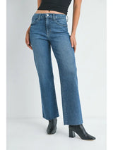 Slim Palazzo Scissor Cut Jeans Dark Denim