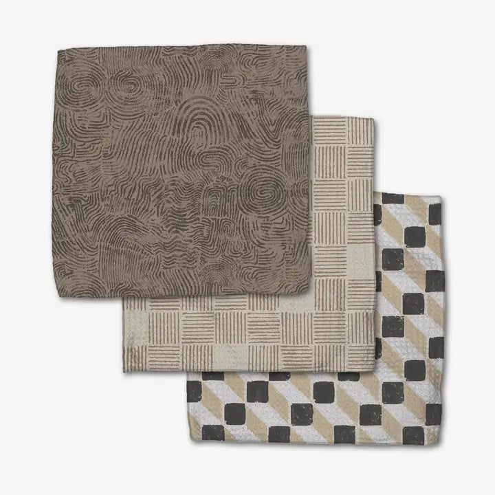 Geometry Dishcloth Set Chiseled Cozy Fall