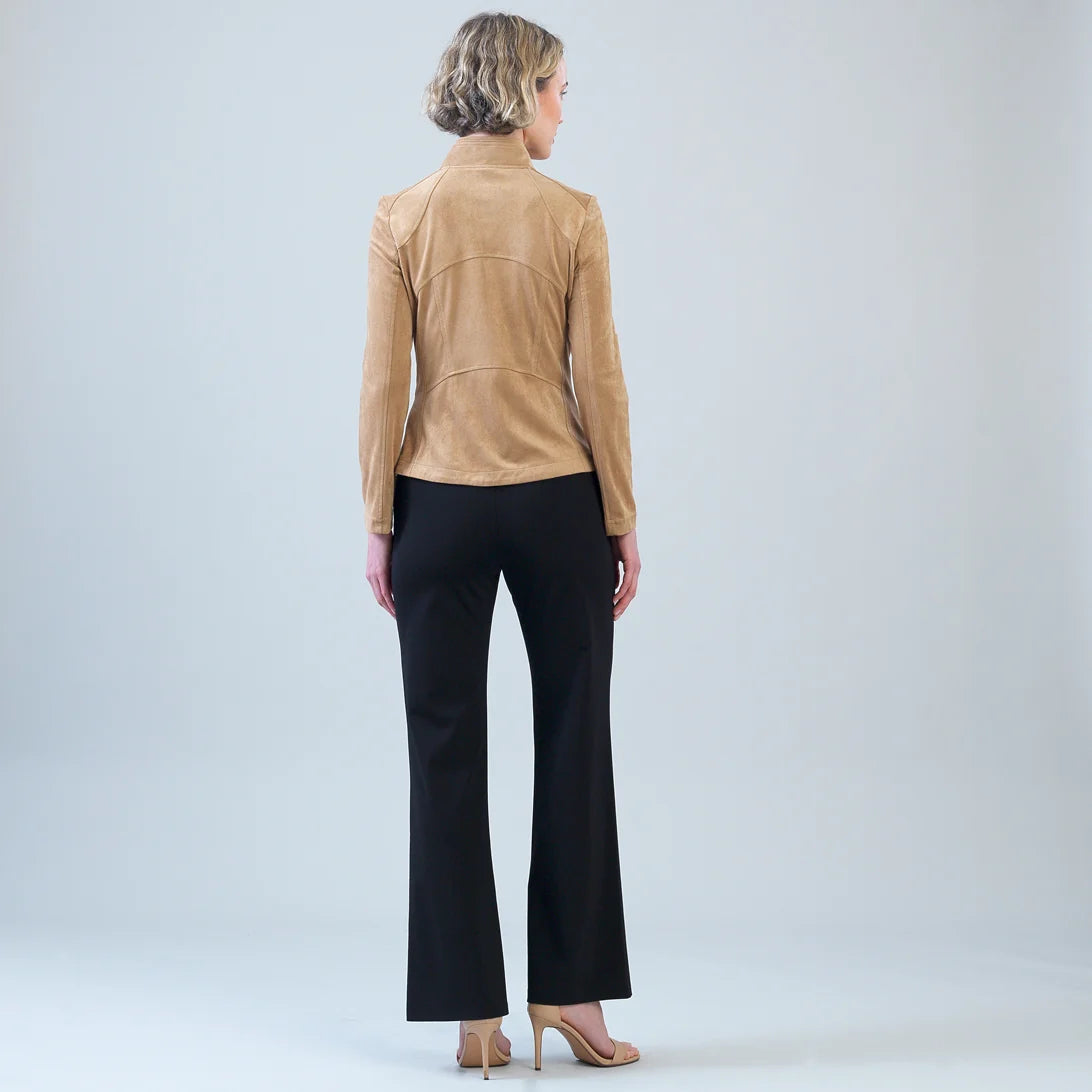 Soft Suede Signature Moto Jacket Sand