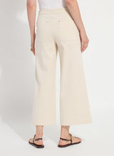 Nylah Detail Wide Leg Crop Pants Crisp Chino