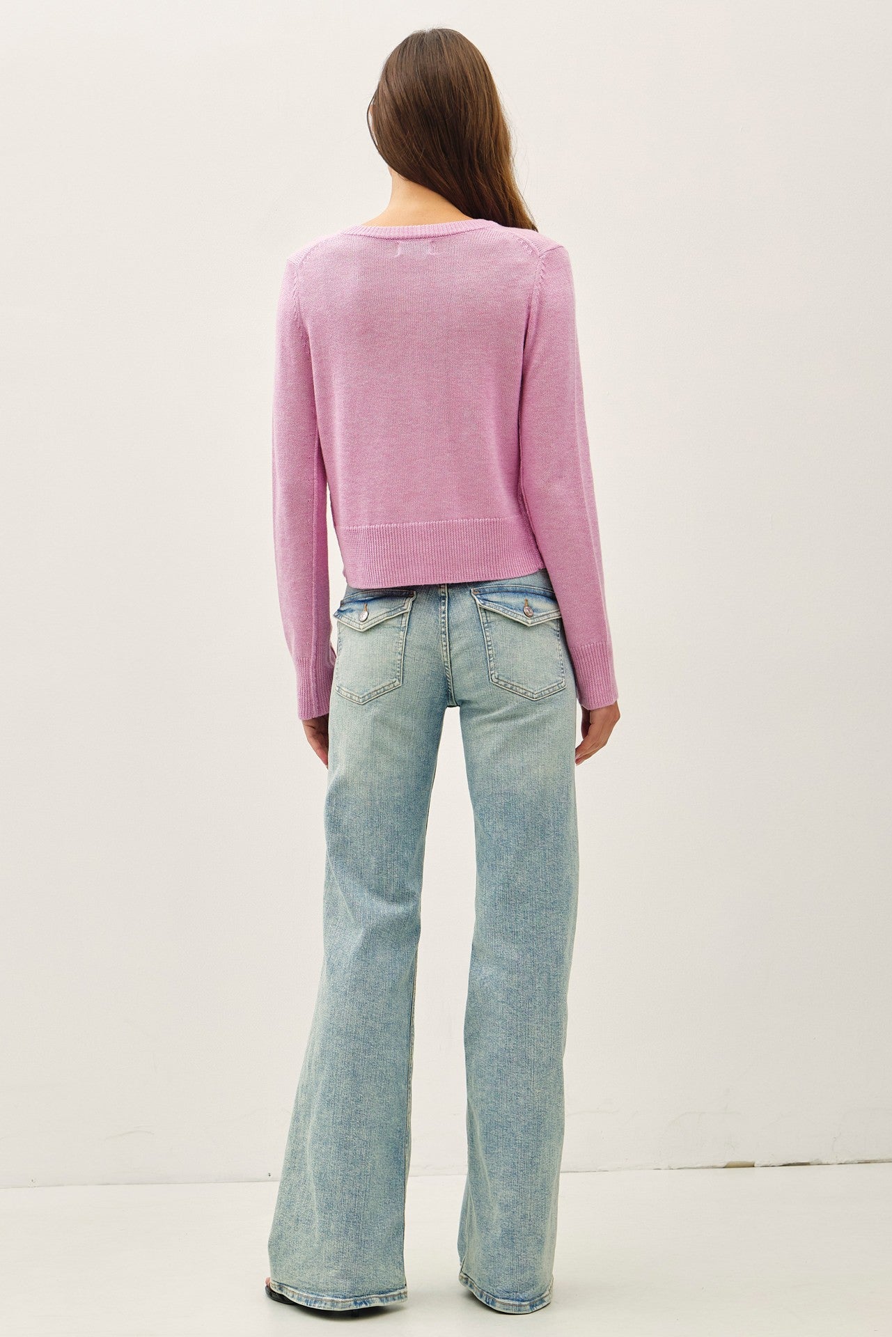 Ultra Soft Classic Button Up Cardigan Rose