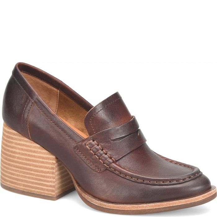 Modeste Heeled Loafers Tan Rum