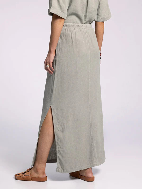 Alcove Tie Waist Skirt Dried Sage