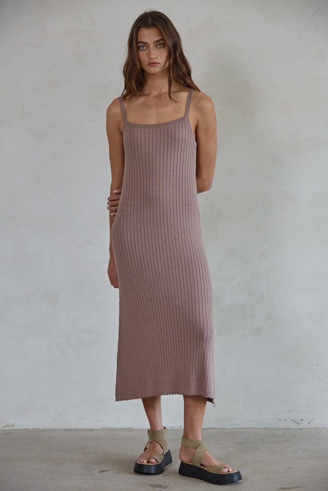 Off The Grid Sleeveless Maxi Dress Mocha