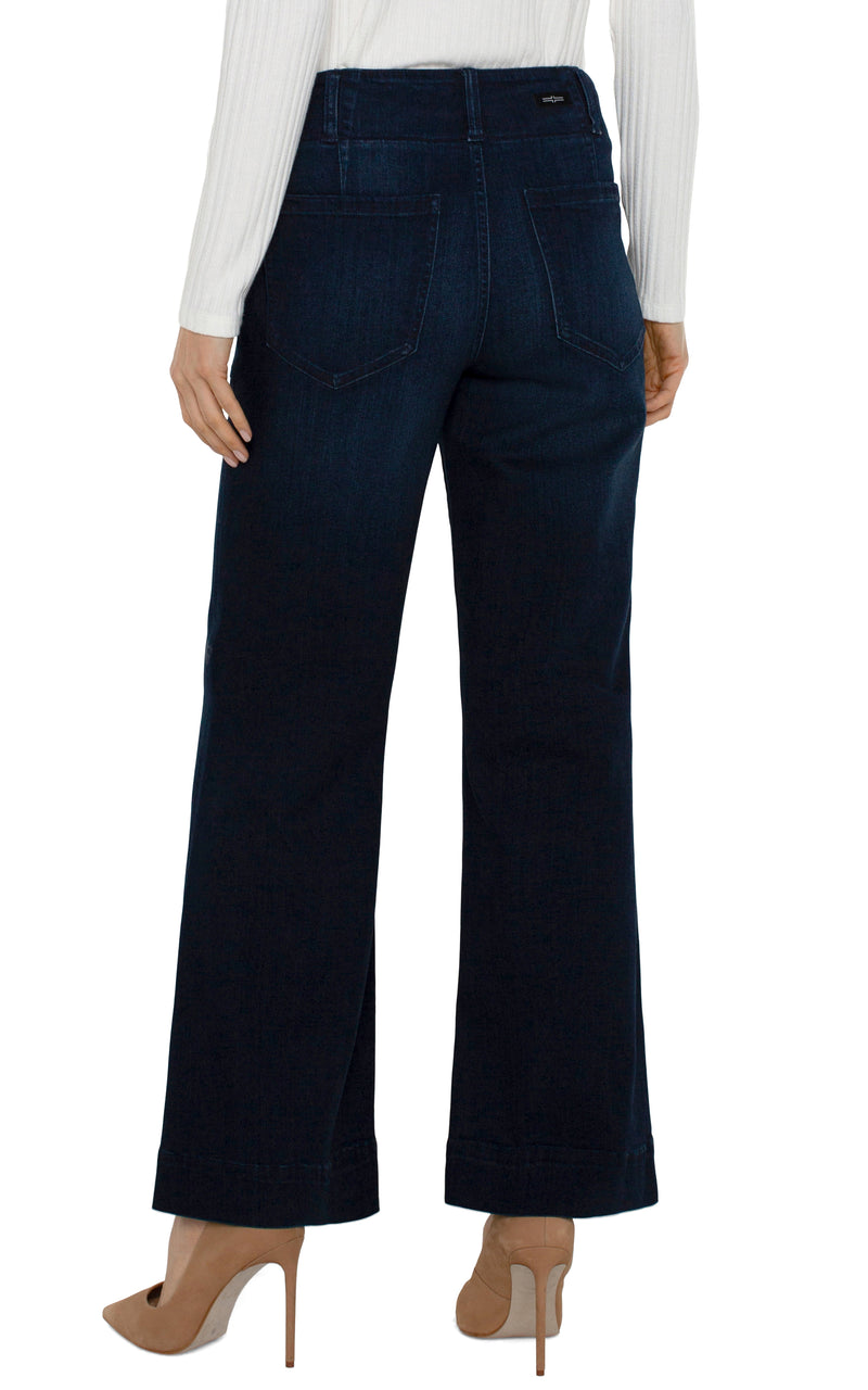 Patch Pocket Wide Leg Jeans Summit Lake