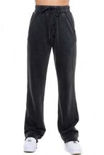 Terry Raw Edge Sweatpants Black