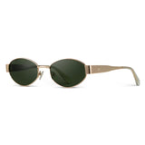 Verona Sunglasses Gold + Smoke Green Lens