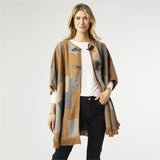 Fay Colorblock Fringe Ruana