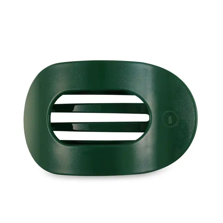 Teleties Large Flat Round Clip Mistletoe