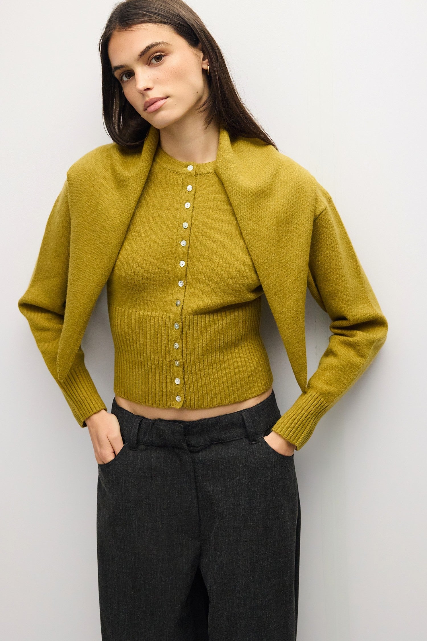 Briana Cardigan Chartreuse