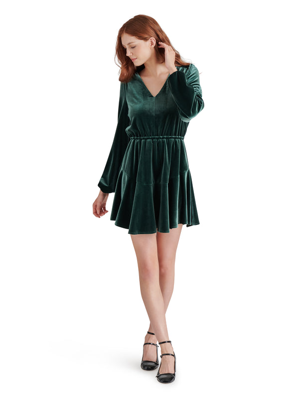 Kara Velvet Tie Waist Dress Pine Grove