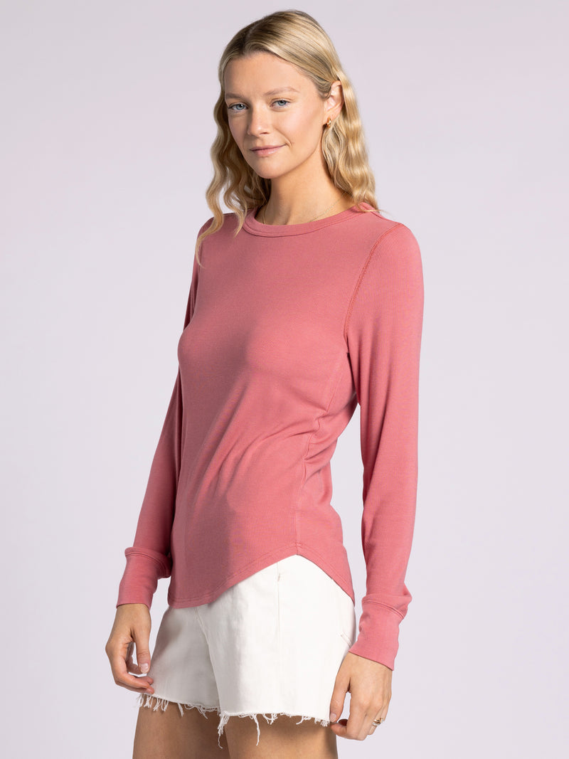 Stacy Long Sleeve Top Slate Rose