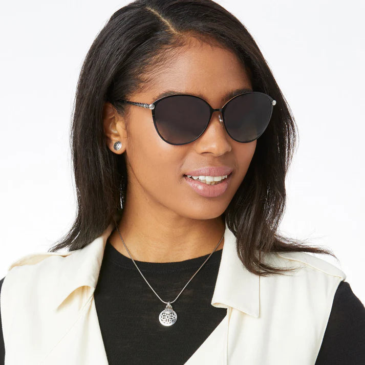 Ferrara Gatta Sunglasses - Black + Silver