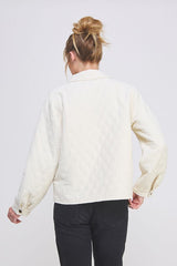 Quilted Textured Jacket Cream