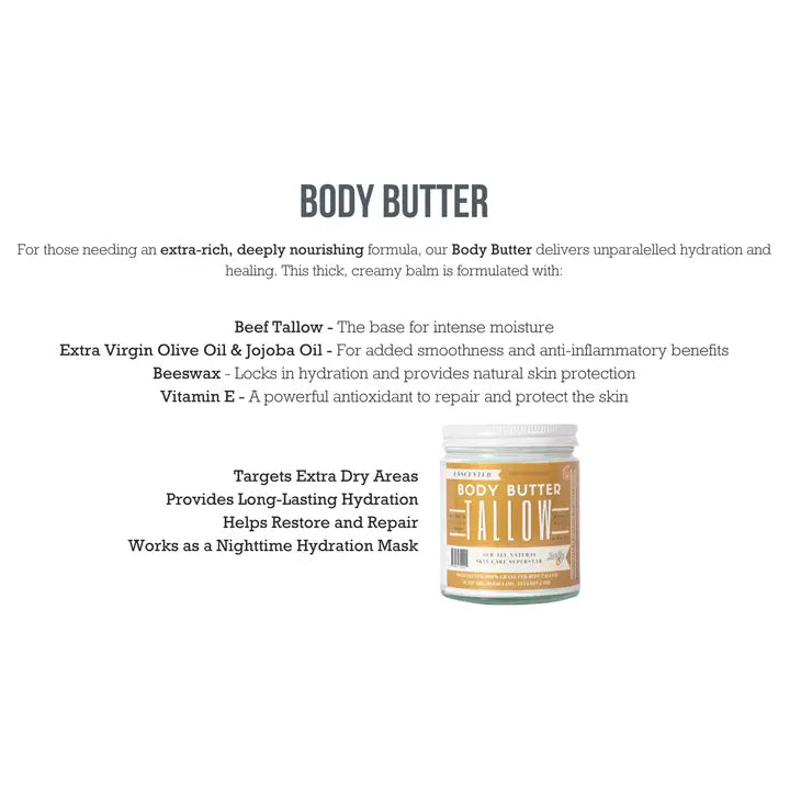 100% Grass Fed Tallow Body Butter
