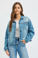 Big Star Printed Oversize Jacket Medium
