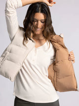 Issey Reversible Puffer Vest Tofu Macchiato